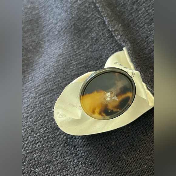 Sézane Navy Crochet Betty Cardigan Jacket - Picture 8 of 9